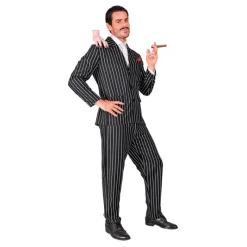 Hombre Disfrazzes Disfraces Hombre^Disfraz de Gángster Negro y Blanco a Rayas para Hombre