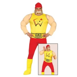 Hot Disfraz de Hulk Hogan WWE para hombre Hombre Disfraces Hombre|Disfraces Kawaii Y Divertidos