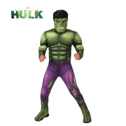 Disfrazzes Disfraces Infantiles|Disfraces Marvel^Disfraz de Hulk verde musculoso con máscara deluxe para niño
