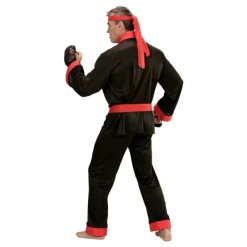 Hombre Disfrazzes Disfraces Hombre|Disfraces Cine^Disfraz de Luchador marcial negro y rojo para hombre