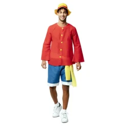 Hombre Disfrazzes Disfraces Hombre|Disfraces Manga Y Anime^Disfraz de Luffy One Piece para Hombre