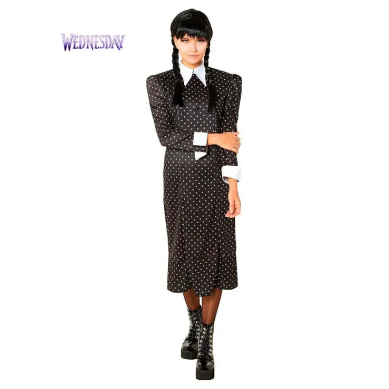 Clearance Disfraz de Miércoles Addams con Lunares para Mujer Mujer Disfraces Mujer