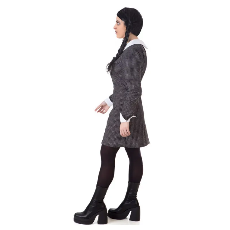 Best Disfraz de Miércoles Topos Negro para mujer Mujer Disfraces Mujer