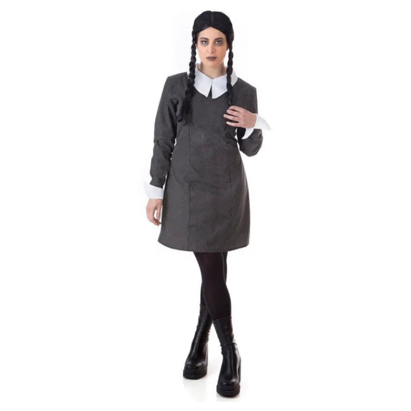 Best Disfraz de Miércoles Topos Negro para mujer Mujer Disfraces Mujer