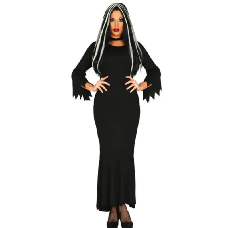 Mujer Disfrazzes Disfraces Mujer^Disfraz de Morticia Addams básico
