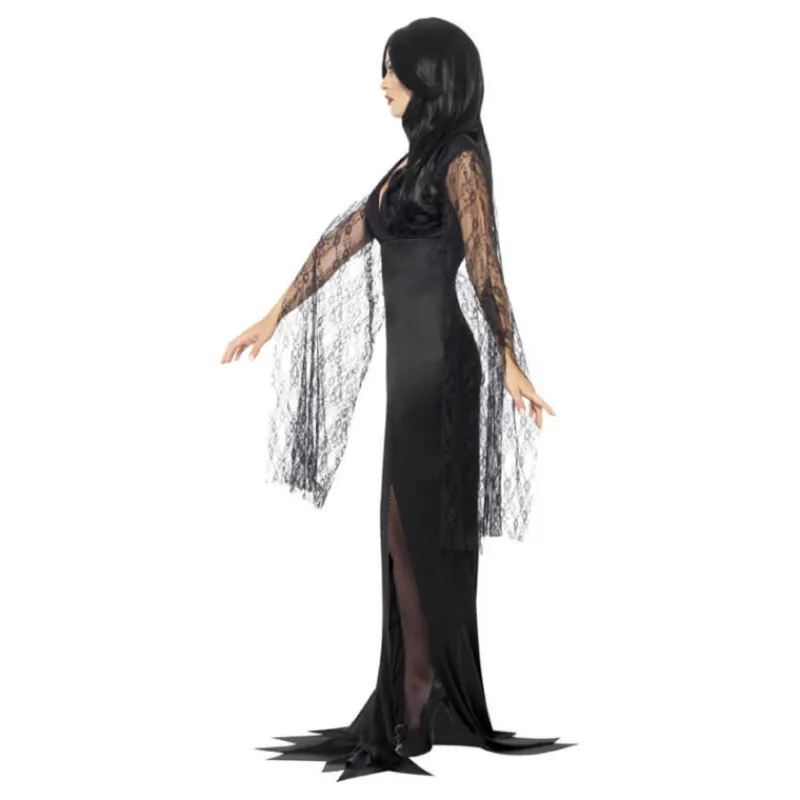 Mujer Disfrazzes Disfraces Mujer^Disfraz de Morticia Addams con puntilla