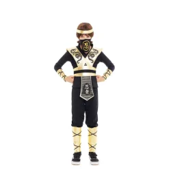 Hot Disfraz de Ninja Kombat Serpiente Negro y Dorado para Niños Disfraces Infantiles|Disfraces Videojuegos