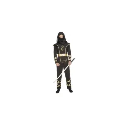 Hot Disfraz de Ninja Negro y Dorado para hombre Hombre Disfraces Hombre