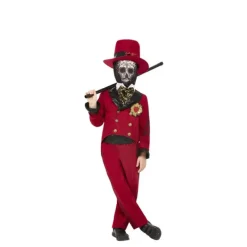 Discount Disfraz de Novio del Día de los Muertos Borgoña para niño Disfraces Infantiles|Disfraces Halloween Niño