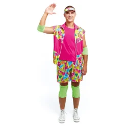 Hombre Disfrazzes Disfraces Hombre|Disfraces Kawaii Y Divertidos^Disfraz de Patinador Roller Rosa Años 70 para Hombre