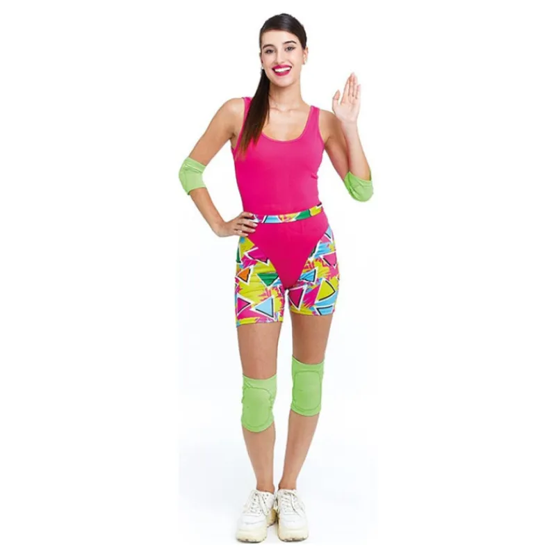 Hot Disfraz de Patinadora Roller Rosa Años 70 para Mujer Mujer Disfraces Mujer|Disfraces Kawaii Y Divertidos