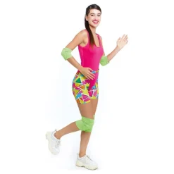 Hot Disfraz de Patinadora Roller Rosa Años 70 para Mujer Mujer Disfraces Mujer|Disfraces Kawaii Y Divertidos
