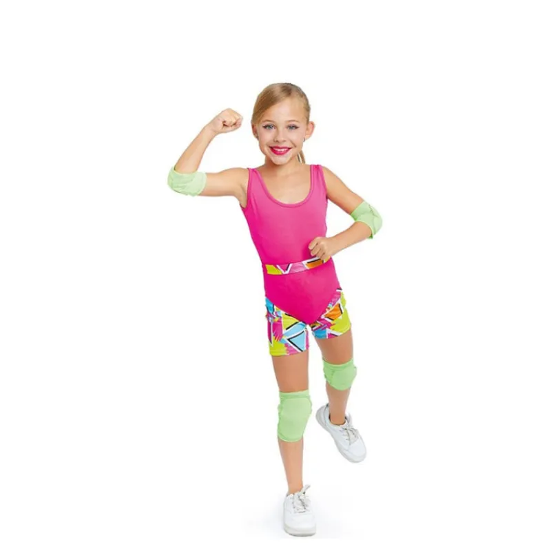 Disfrazzes Disfraces Infantiles|Disfraces Kawaii Y Divertidos^Disfraz de Patinadora Roller Rosa Años 70 para Niña