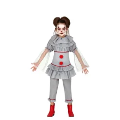 Sale Disfraz de Payasa del Miedo Gris para niña Disfraces Infantiles|Disfraces Halloween Niña