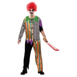 Hombre Disfrazzes Disfraces Hombre|Disfraces Halloween Hombre^Disfraz de Payaso Siniestro Multicolor para hombre