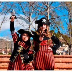Mujer Disfrazzes Disfraces Mujer|Disfraces Cine^Disfraz de Pirata a rayas para mujer