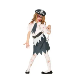 Disfraz de Policía Zombie para niña Disfraces Infantiles|Disfraces Halloween Niña