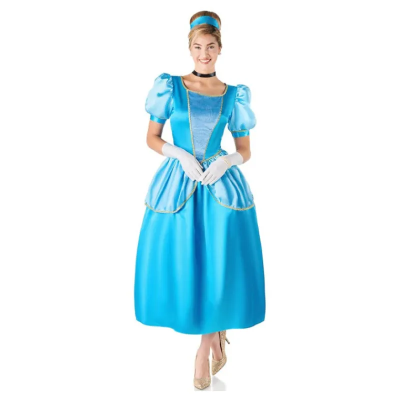 Mujer Disfrazzes Disfraces Mujer|Disfraces Disney^Disfraz de Princesa Azul Celeste de Cuento para Mujer