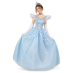 Mujer Disfrazzes Disfraces Mujer|Disfraces Disney^Disfraz de Princesa Azul Celeste de Cuento para Mujer