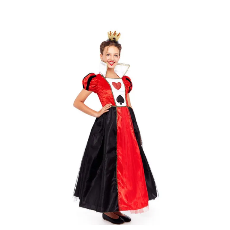 Online Disfraz de Reina de Corazones Rojo y Negro para niña Disfraces Infantiles