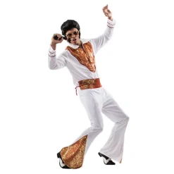 Hombre Disfrazzes Disfraces Hombre|Disfraces De Música^Disfraz de Rey del rock para hombre