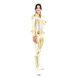 New Disfraz de Robot Woman Estelar Dorado para mujer Mujer Disfraces Mujer|Disfraces Dc
