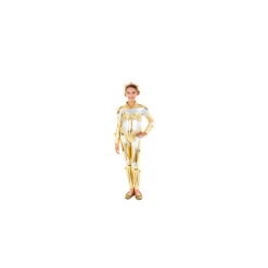 Disfrazzes Disfraces Infantiles|Disfraces Dc^Disfraz de Robot Woman Estelar Dorado para niña