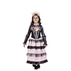 Outlet Disfraz de Señorita del Día de Muertos negro y rosa para niña Disfraces Infantiles|Disfraces Halloween Niña