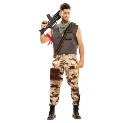 Hombre Disfrazzes Disfraces Hombre|Disfraces Videojuegos^Disfraz de Skin militar asalto Fortnite para hombre