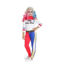Disfrazzes Disfraces Infantiles|Disfraces Dc^Disfraz Largo de Harley Quinn para Niña