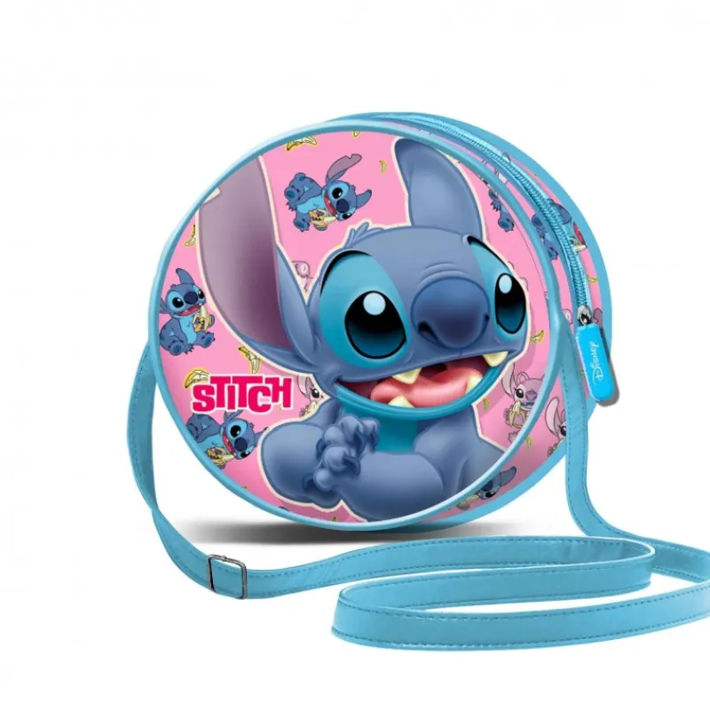 KaracterMania Disney Para Niñas|Tiempo Libre Kids^Disney Lilo y Stitch Bolso Bandolera Redondo Azul