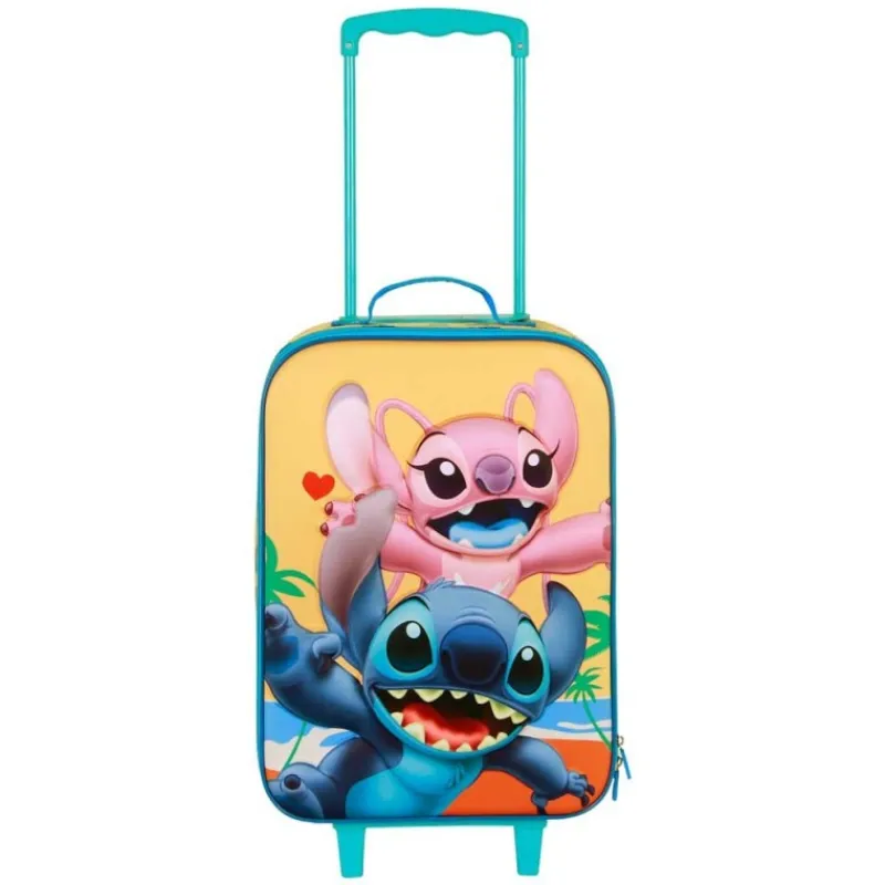 KaracterMania Películas Y Personajes De Disney ·Lilo Y Stitch^Disney Lilo y Stitch Ocean Maleta Trolley Soft 3D, Azul