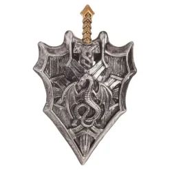 Disfrazzes Armas, Espadas Y Escudos Disfraces|Disfraces Series^Escudo y Espada con Dragón de 38x60 cm