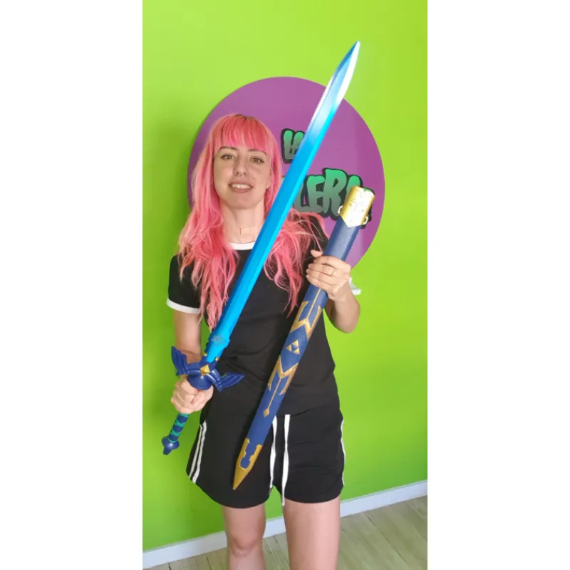 Amont Regalos Y Coleccionismo Para Gamers - Cosas De Videojuegos Míticos|Descuentos Gaming^Espada Legend of Zelda acero con soporte 100 cm