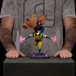 Iron Studios Superhéroes Marvel|Coleccionismo Marvel^Estatua 1/10 Deluxe Art Scale X-Men´97 Gambit & Lobezno 29 cm