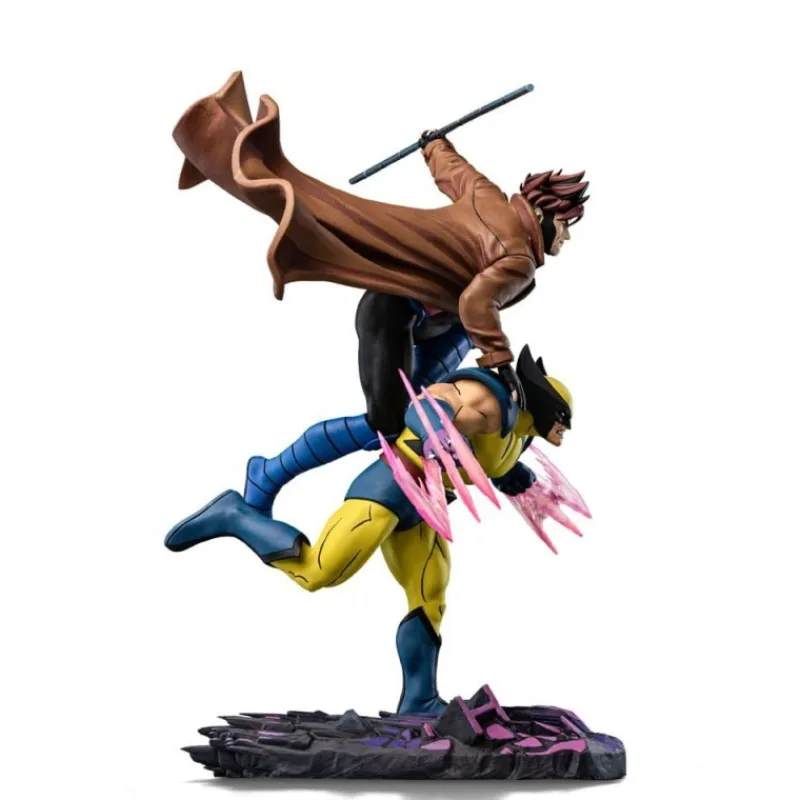 Iron Studios Superhéroes Marvel|Coleccionismo Marvel^Estatua 1/10 Deluxe Art Scale X-Men´97 Gambit & Lobezno 29 cm