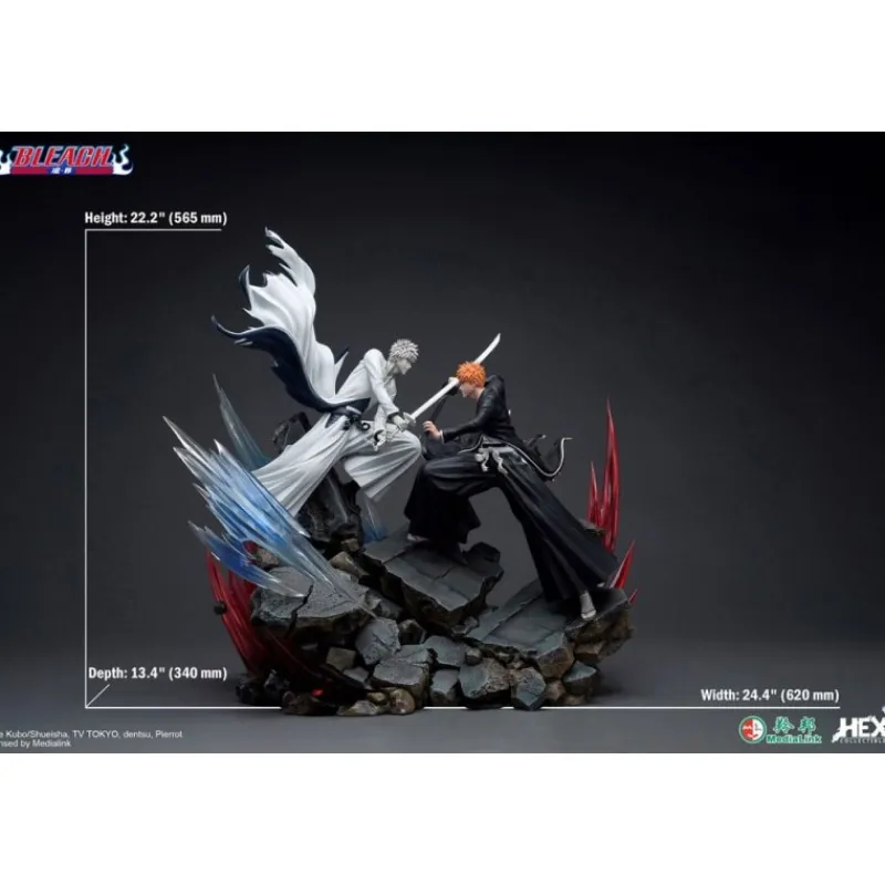 Clearance Estatua 1/6 Ichigo Kurosaki vs Hollow Ichigo 56 cm - Bleach Figuras