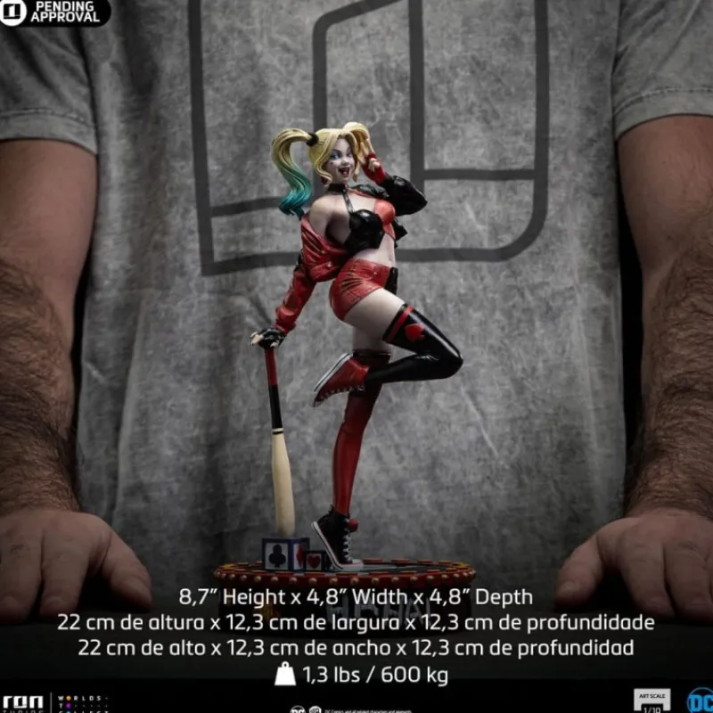 Iron Studios Regalos De Villanos Dc|Figuras Dc^Estatua DC Comics 1/10 Art Scale Harley Quinn 22 cm