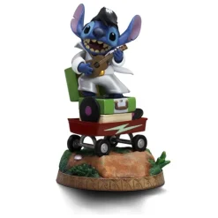 Iron Studios Películas Y Personajes De Disney ·Lilo Y Stitch|Figuras Disney De Colección ^Estatua Stitch King of Rock 1/10 17 cm