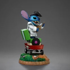 Iron Studios Películas Y Personajes De Disney ·Lilo Y Stitch|Figuras Disney De Colección ^Estatua Stitch King of Rock 1/10 17 cm