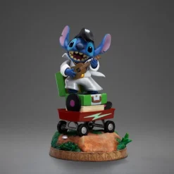 Iron Studios Películas Y Personajes De Disney ·Lilo Y Stitch|Figuras Disney De Colección ^Estatua Stitch King of Rock 1/10 17 cm