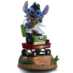 Iron Studios Películas Y Personajes De Disney ·Lilo Y Stitch|Figuras Disney De Colección ^Estatua Stitch King of Rock 1/10 17 cm