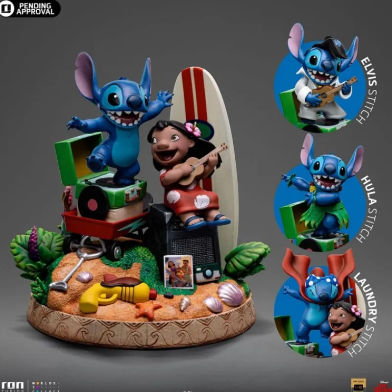 Outlet Estatua Lilo & Stitch 1/10 Deluxe Art Scale 20 cm Películas Y Personajes De Disney ·Lilo Y Stitch|Figuras Disney De Colección