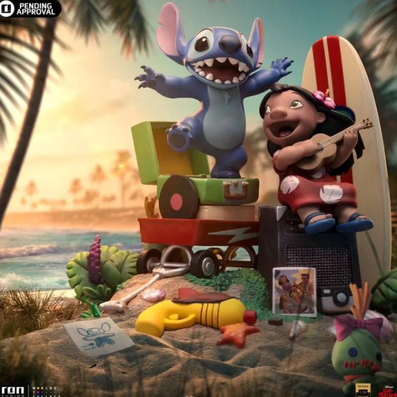 Outlet Estatua Lilo & Stitch 1/10 Deluxe Art Scale 20 cm Películas Y Personajes De Disney ·Lilo Y Stitch|Figuras Disney De Colección