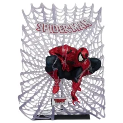 McFarlane Toys Superhéroes Marvel|Funko Marvel^Estatua Marvel Spider-Man PVC 1/6 con Diorama y Cómic 28 cm