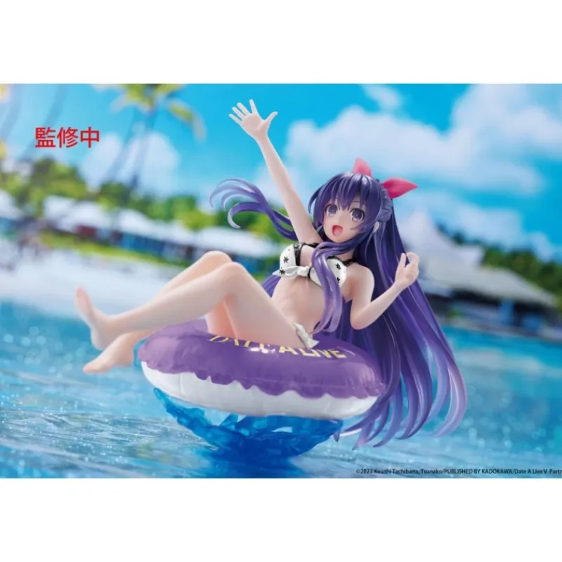 Hot Estatua PVC 10 cm Tohka Yatogami Aqua Float Girls Date A Live V Figuras