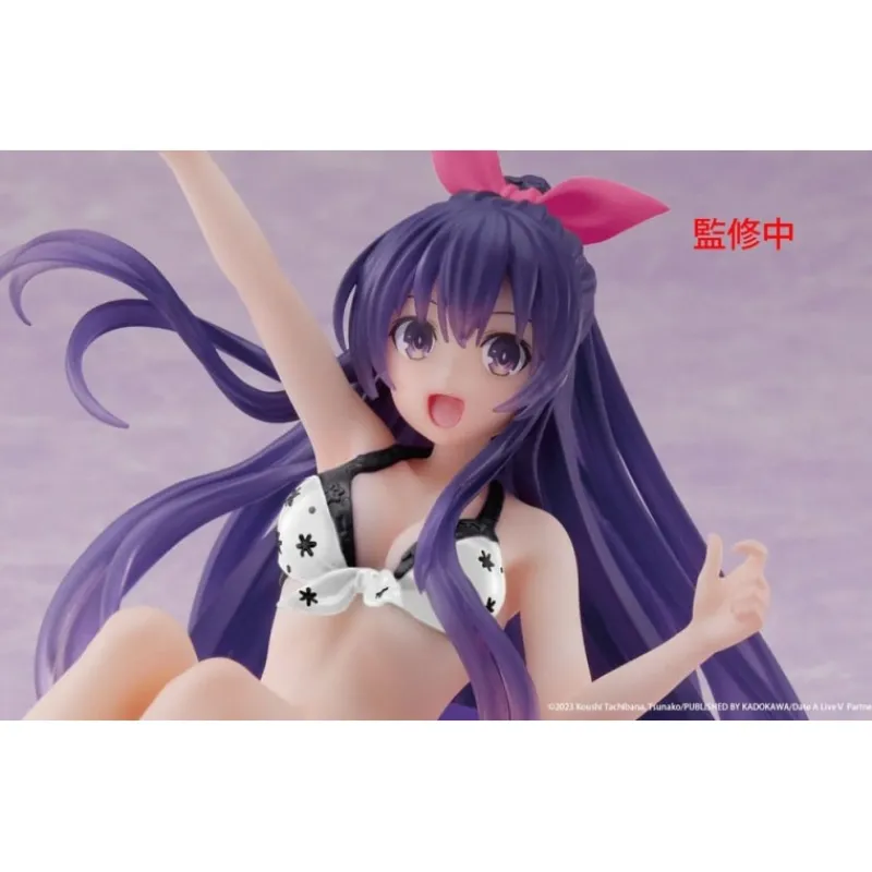 Hot Estatua PVC 10 cm Tohka Yatogami Aqua Float Girls Date A Live V Figuras