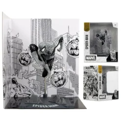 McFarlane Toys Superhéroes Marvel|Coleccionismo Marvel^Estatua PVC 1/10 Spider-Man Line Art Gold Label 10 cm