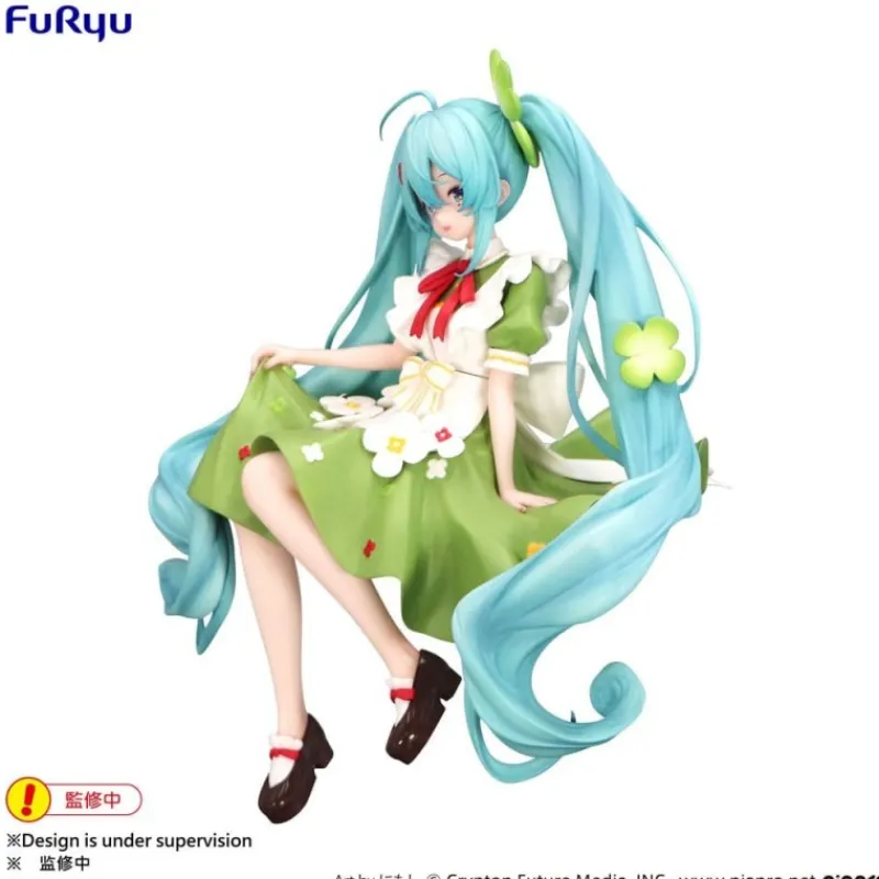 New Estatua PVC Hatsune Miku Flower Fairy Clover 15 cm Ramen Instantáneo