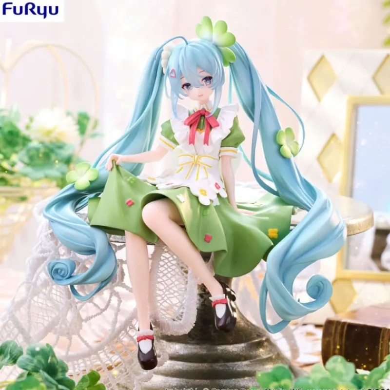 New Estatua PVC Hatsune Miku Flower Fairy Clover 15 cm Ramen Instantáneo